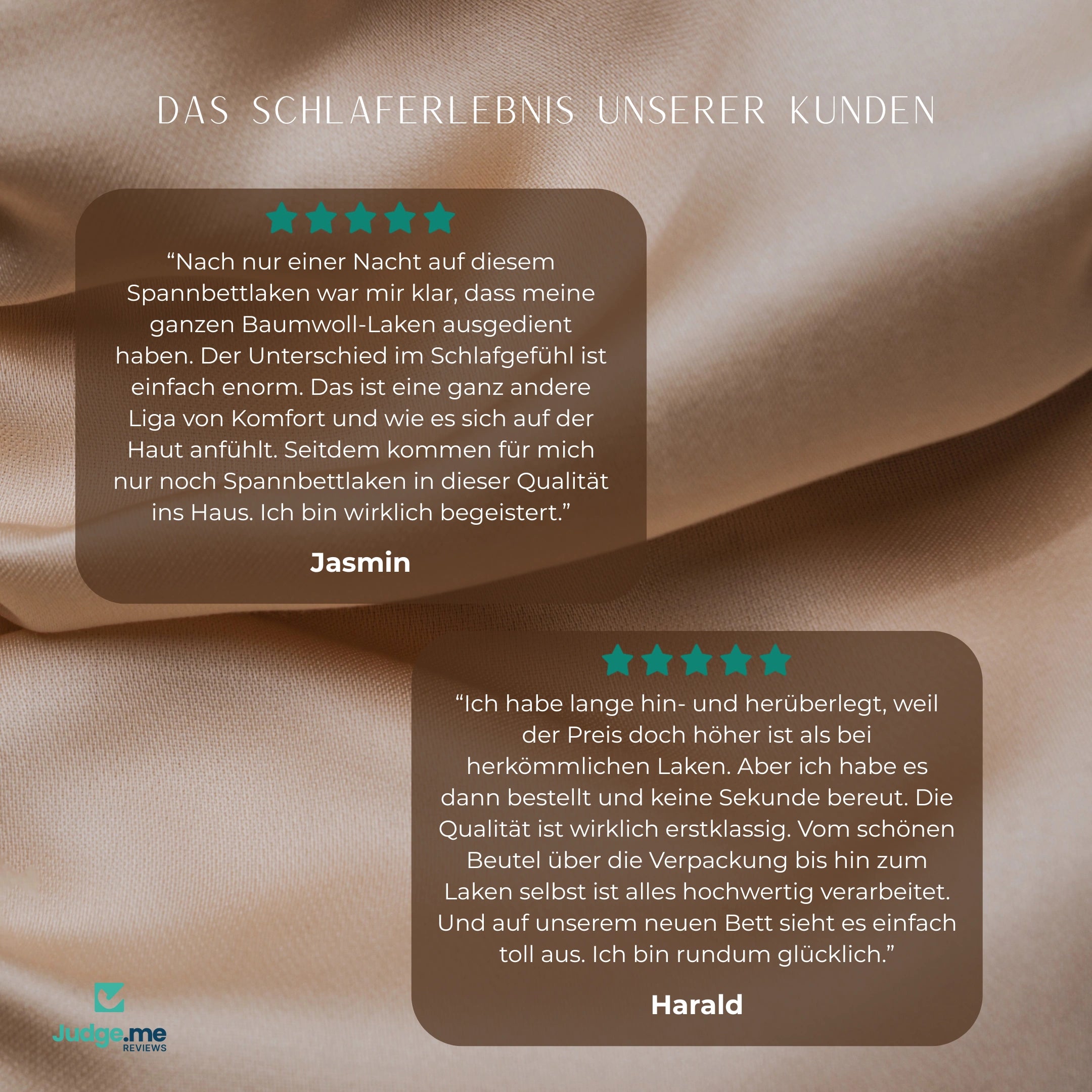 Kundenstimmen zu Natural Nights Tencel Spannbettlaken in Beige – nachhaltiger Luxus mit seidiger Weichheit für erholsamen Schlaf